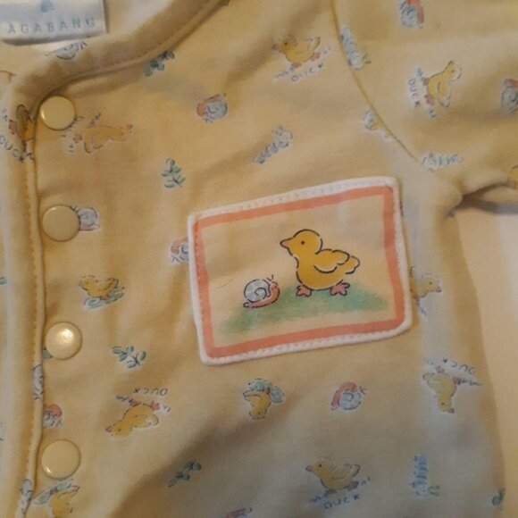 Agabang Baby Girls One Piece Pajamas size 3 Months Yellow Duck - Picture 4 of 6